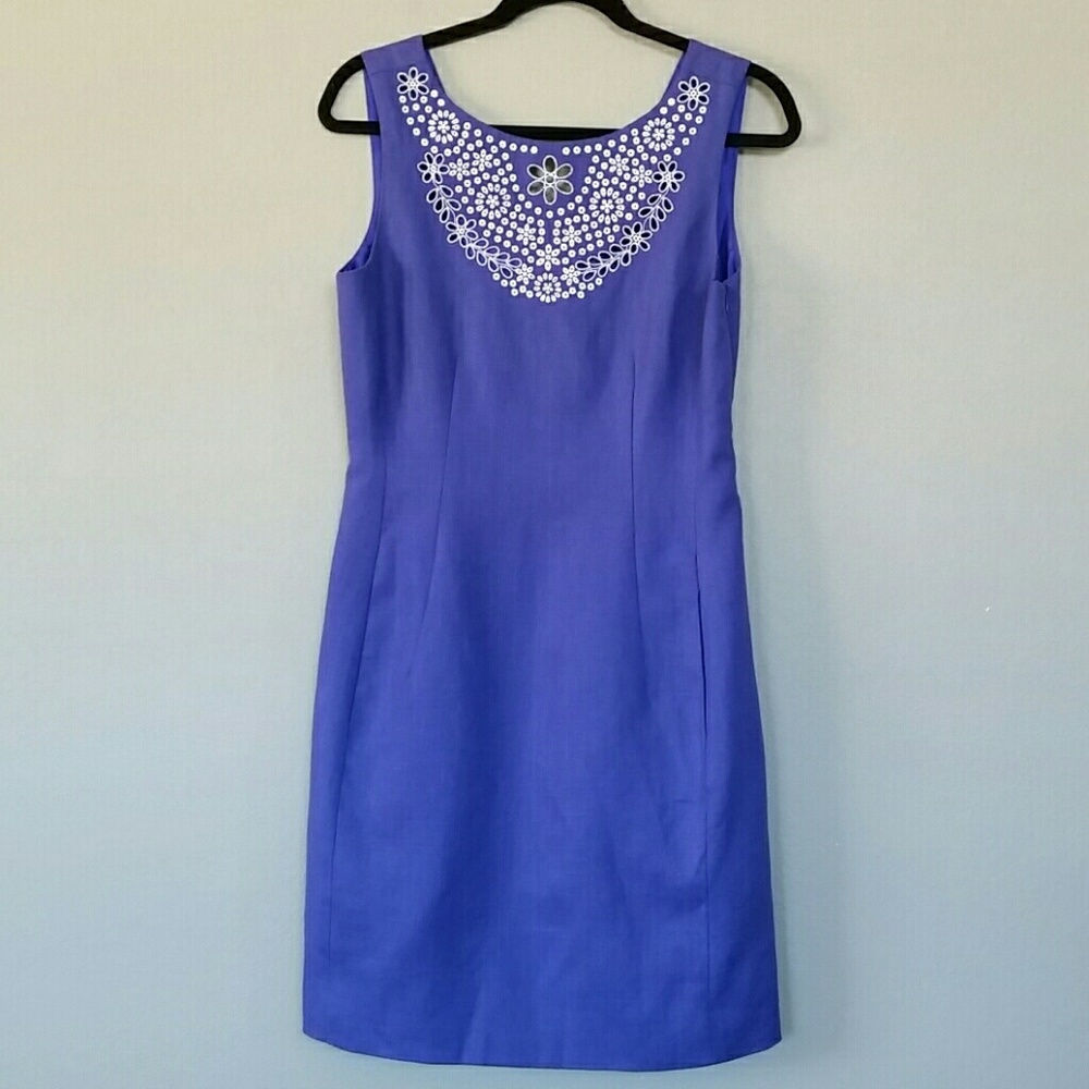 Kate Spade Purple Eyelet Domino Dress